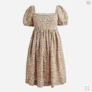 NWT J. Crew Linen-Cupro Blend Mini Dress in Leopard